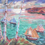 Jonas Lie, Sailing (Sailboats in a Harbor)
