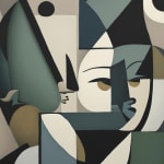 AVI's Corner, Monochromatic Cubism- Vertical