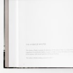 coffee table book open page with description paragraph