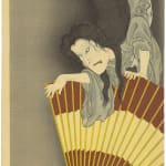 Toyohara Kunichika (1835-1900), Actors Onoe Kikugoro V as Okiku and Ichikawa Danjuro IX as Aoyama Tessan in The Mansion of...