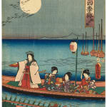 Utagawa Kunisada (1786–1865), The kabuki actors Onoe Baiko III as the ghost of Kasane, ‘Kasane no shiryo’ (R), actor Ichimura...