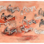Henry Moore, Three Quarter Figure - Lines, 1980