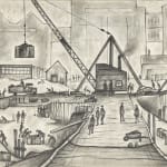 L.S. Lowry, Rebuilding of Rylands, Manchester, 1929