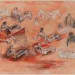 Henry Moore, Three Quarter Figure - Lines, 1980