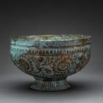 Seljuk Repoussé High Tin Footed Bowl, 12th Century CE - 13th Century CE