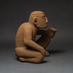 Basalt Kneeling Male Figure, 1000 CE - 1550 CE