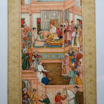 Mughal Miniature, depicting a Scene from the Court of Akbar, Eighteenth to Nineteenth Century AD