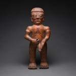 Tall Polychrome Terracotta Erotic Male Figure, 800 CE - 1200 CE