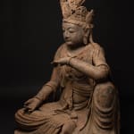 Ming Wooden seated Guanyin in relaxed posture, 11th Century CE - 17th Century CE