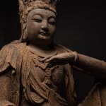 Ming Wooden seated Guanyin in relaxed posture, 11th Century CE - 17th Century CE