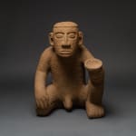 Basalt Kneeling Male Figure, 1000 CE - 1550 CE