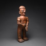 Tall Polychrome Terracotta Erotic Male Figure, 800 CE - 1200 CE