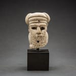 Sumerian Stone Head of Bearded Man, 3000 BCE - 1800 BCE