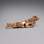 Tairona Tumbaga Pendant of a Double-Headed Mythological Beast, 800 CE - 1200 CE
