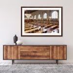 Mario Basner, New York Public Library II, Classic Brown Frame, White Liner