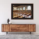 Mario Basner, New York Public Library II, Classic Brown Frame, White Liner