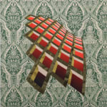 Inger Bergström, Aspect of a Striped Fabric, Blue and White VI, 2020