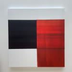 Callum Innes, Untitled Lamp Black / Titanium White, 2024