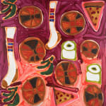 Katherine Bernhardt, Basketball in La Perla, 2015