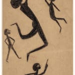 Bill Traylor, Untitled (Man with Red Top and Umbrella)