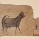 Bill Traylor, Untitled (Man with Red Top and Umbrella)