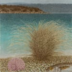 Richard Wastell, My happiness. Green-gold algae painting, 2024
