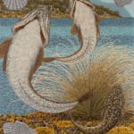 Richard Wastell, My happiness. Green-gold algae painting, 2024