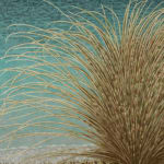 Richard Wastell, My happiness. Green-gold algae painting, 2024