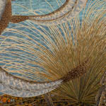 Richard Wastell, My happiness. Green-gold algae painting, 2024