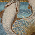 Richard Wastell, My happiness. Green-gold algae painting, 2024