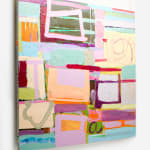 Rachel Ovadia Prima Tower Canvas Board Mixed Media Painting 48 X 48 2