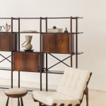 Móveis de Madeira Pailar, Slatted armchairs (2 units), 1950s