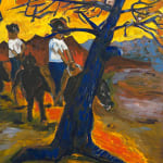 Ken Taylor Reynaga, El Karma, oil painting, Brigade Gallery