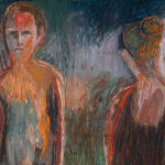 Gene A'Hern, Bathers, 2022, shown at Brigade Gallery in Copenhagen, Denmark.