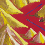 Ken Taylor Reynaga, Red Road and Yellow Mountain, 2022, Shown by Brigade Gallery in Copenhagen, Denmark.