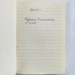 John Blakemore, Notebook, 2007