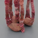 Detail of rocks in Andrew Sabin red sculpture