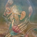 Human face with hand by Alexi Marshall