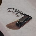 Detail of anomalous object in painting by Alan Stanners