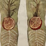 Detail of pomegranate in Alexi Marshall print