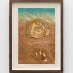 Person sinking in mud in a print by Alexi Marshall