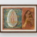 Egg with eel and female figure print by Alexi Marshall