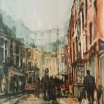 Anthony Amos, Busy Street with Horse and Tram
