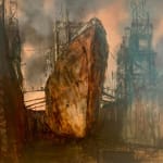 Anthony Amos, Three Trawlers, tied up