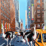 Lexington Avenue N.Y. with Ostriches