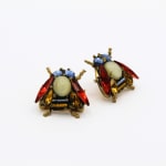 Annie Sherburne, Drop Earrings - Red/Blue, 2024
