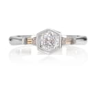 Flora Bhattachary, Sona Cushion Trilogy Diamond Ring, 2025