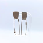 Louise O'Neill, Square Frame Earrings - Yellow Gold With Diamonds, 2020