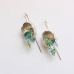Kelvin J Birk, Earrings Freeform with Blue Coloured Diamonds, 2023