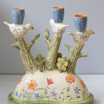Laurance Simon, Three Little Birds Candelabra, 2025